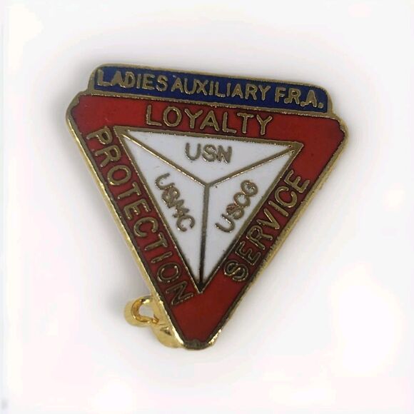 Unbranded Jewelry - Ladies Auxiliary F.R.A. Pin Loyalty Service Protection USN USMC USCG Vintage
